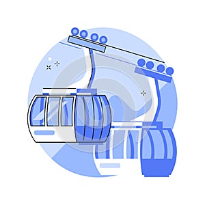 Cable transport abstract concept vector illustration.