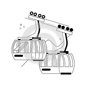 Cable transport abstract concept vector illustration.