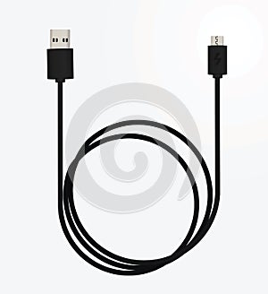 Cable usb connection photo
