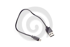 Cable USB to micro-USB on a white background