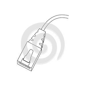 Cable Vector Ethernet icon - Rj45 Icon vector