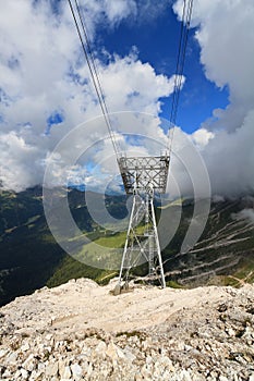 Cablecar in Dolomites photo