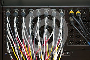 Cables on the Back of Sound System