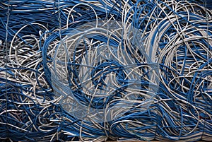Cables blue white