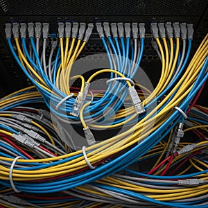 Cables are bundled using cable ties ensuring an organized setup