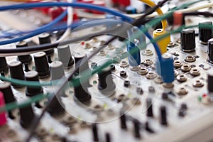Cables and electronic macro, analog synthesizer
