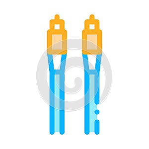 cables optical fiber color icon vector illustration