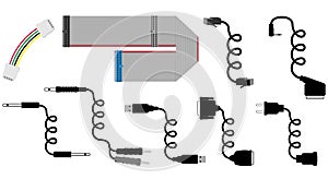 Cables vector illustration