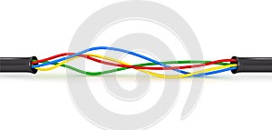 Cables vector illustration on white background