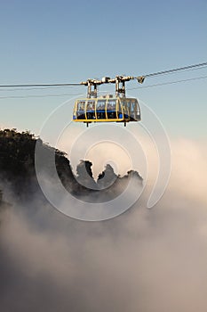 Cableway above Clouds
