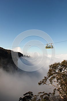 Cableway above Clouds