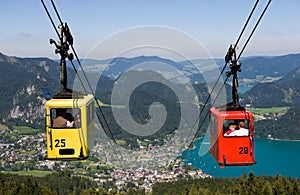 Cableway in alps