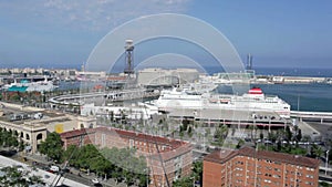 Cableway in Barcelona.