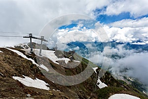 Cableway Gondola in the mountains