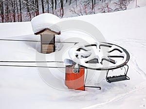 Cableway in the mountains