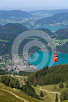 Cableway near Wolfgangsee photo