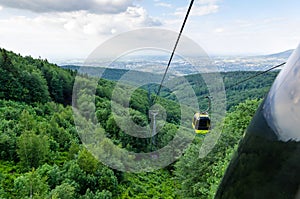 Cableway in Polish mountains