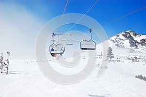 Cableway at popular ski resort in High Tatras