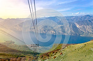 The cableway to Monte Baldo at Lake Garda photo