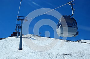 Cableway in winter photo