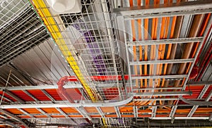 cabling and wiring in a Building basement photo