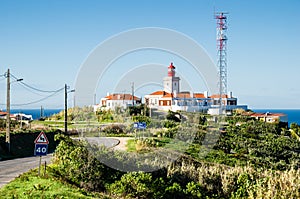 Cabo da Roca cape and lighthouse in Portugal, most western point of continental Europe