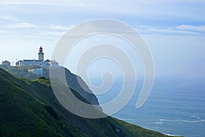 Cabo da roca lighthouse at portugal photo