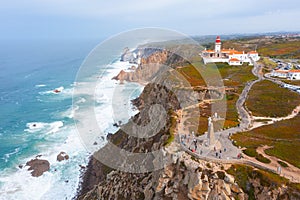 Cabo da Roca lighthouse in Portugal