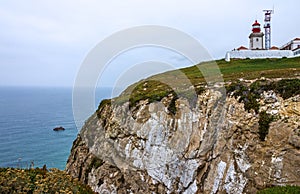 Cabo da Roca Lighthouse, Portugal. Most western point of Europe