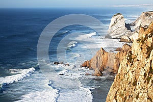 Cabo da Roca, Portugal.  Atlantic Ocean view, the most westerly point of European mainland