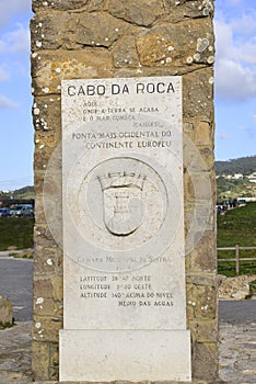 Cabo da Roca, Portugal, the westernmost tip of the European cont