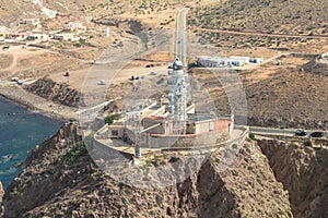 The Cabo de Gata lighthouse, AlmerÃ­a, Spain