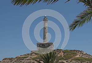 Cabo de Palos Lighthouse on La Manga, Murcia, Spain. photo