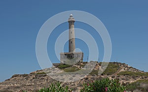 Cabo de Palos Lighthouse on La Manga, Murcia, Spain. photo