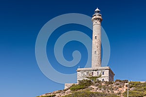 Cabo de Palos lighthouse, in Murcia, Spain