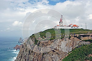 Cabo Raso Lighthouse at Cape Roca in Lisbon photo