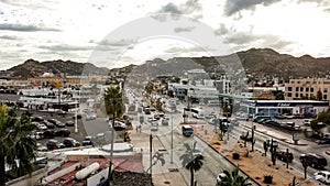 Cabo San Lucas Main Highway View Toward The Peninsula