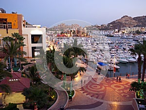 Cabo San Lucas, Marina at night photo