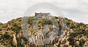 Cabo San Lucas, Mexico - 2019. Ruins of a building on top of a hill in Cabo San Lucas