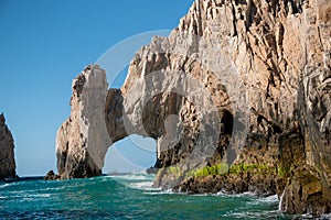 Cabo San Lucas Arch on the Pacific Ocean with blue waters photo