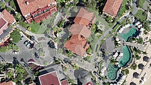 Cabo San Lucas, Mexico, Birdseye Aerial View of Coastal Upscale Hotel Resorts