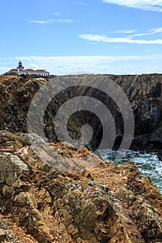 Cabo Sardao Lighthouse along Atlantic Coast, Odemira, Portugal photo