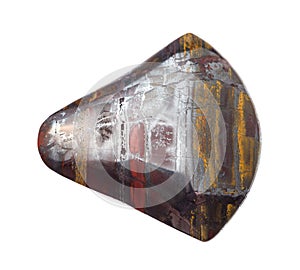 Cabochon from Jaspilite gemstone isolated