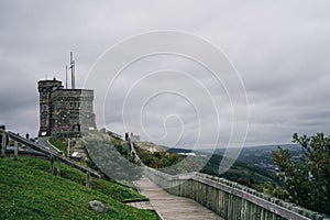 The cabot tower castle on signal hill, St. John's. Newfoundland - oct 2022