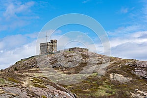 Cabot Tower on Signal Hill, St. John`s, Newfoundland