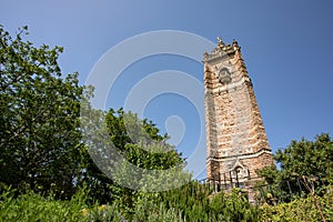 Cabot Tower view in Brandon Hill Park, Bristol England UK