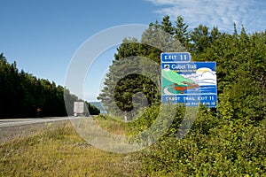 Cabot Trail Road Sign - Nova Scotia - Canada