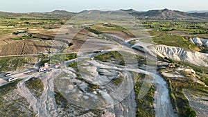 Cabriolet rides in cappadocia aerial view 4 K Turkey