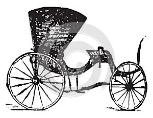 Cabriolet, vintage illustration