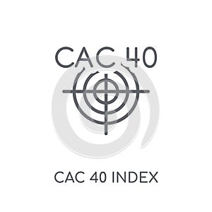 CAC 40 index linear icon. Modern outline CAC 40 index logo conce